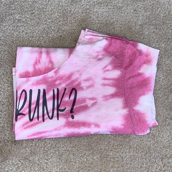 Am I Drunk? Pink Tie dye T-shirt, Size Large - Picture 5 of 6